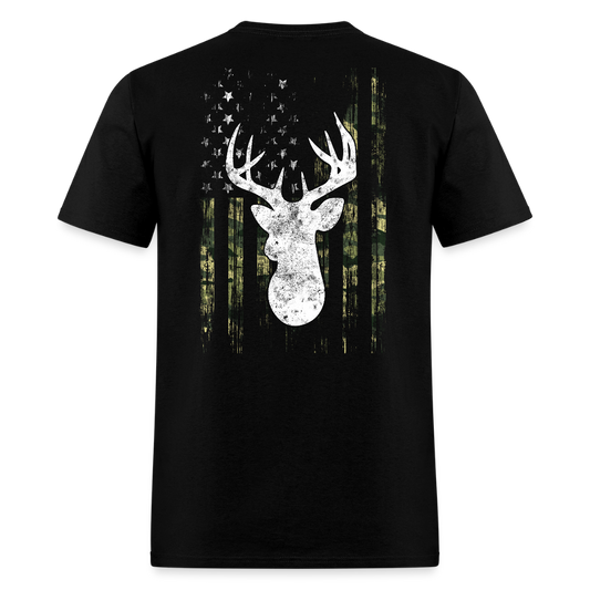 Camo American Flag USA Camouflage Unisex Classic T-Shirt - black