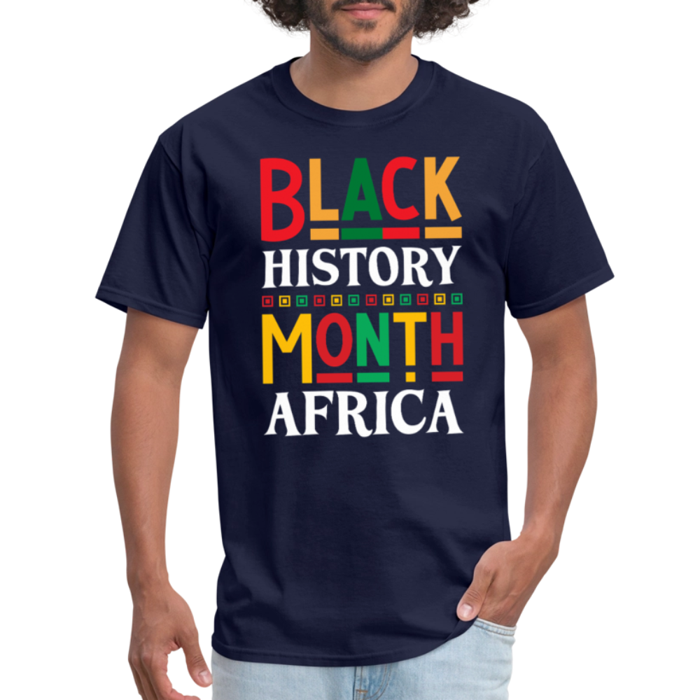 African Pride Black History Month T-shirt For Men and Women - navy