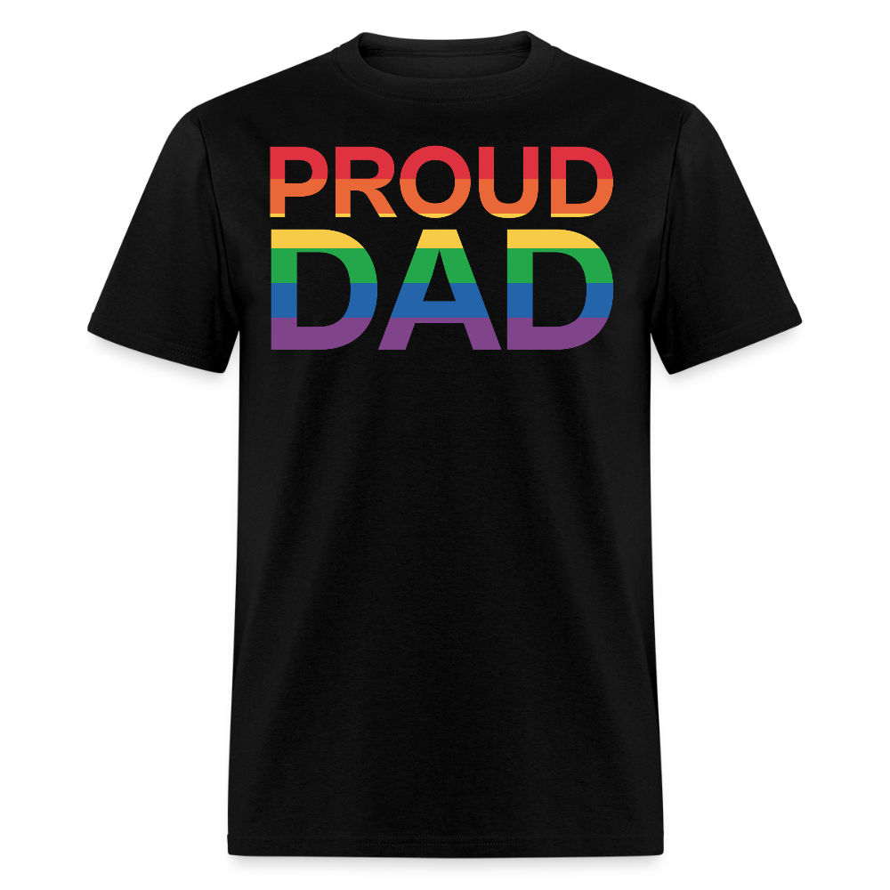 Proud Dad Rainbow Lgbt Pride T-shirt - black