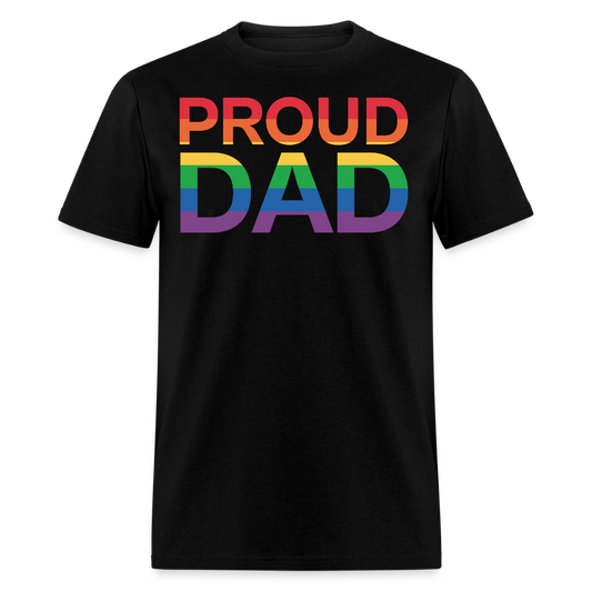 Proud Dad Rainbow Lgbt Pride T-shirt - black