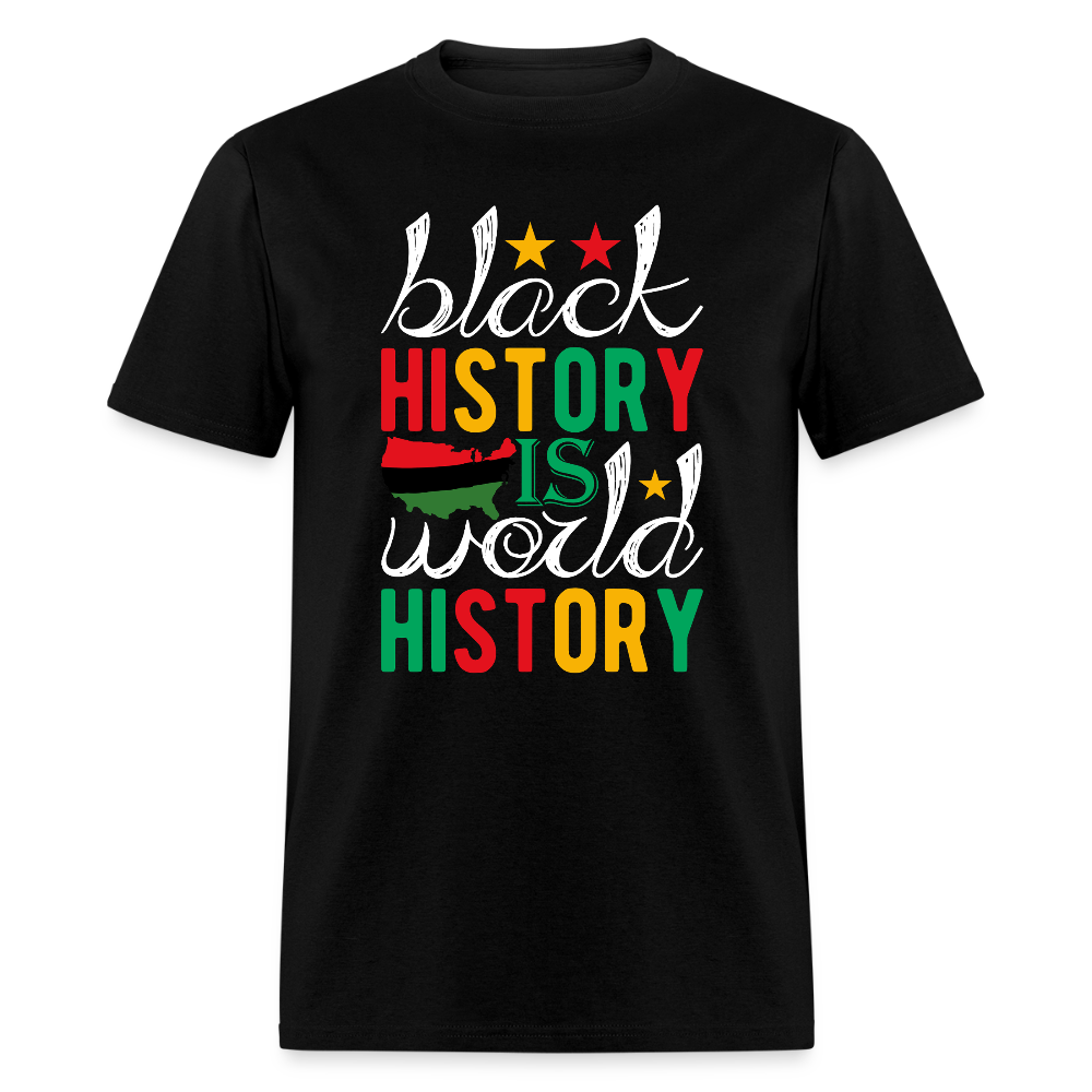 African American Heritage Tee Black History is World History T-shirt - black
