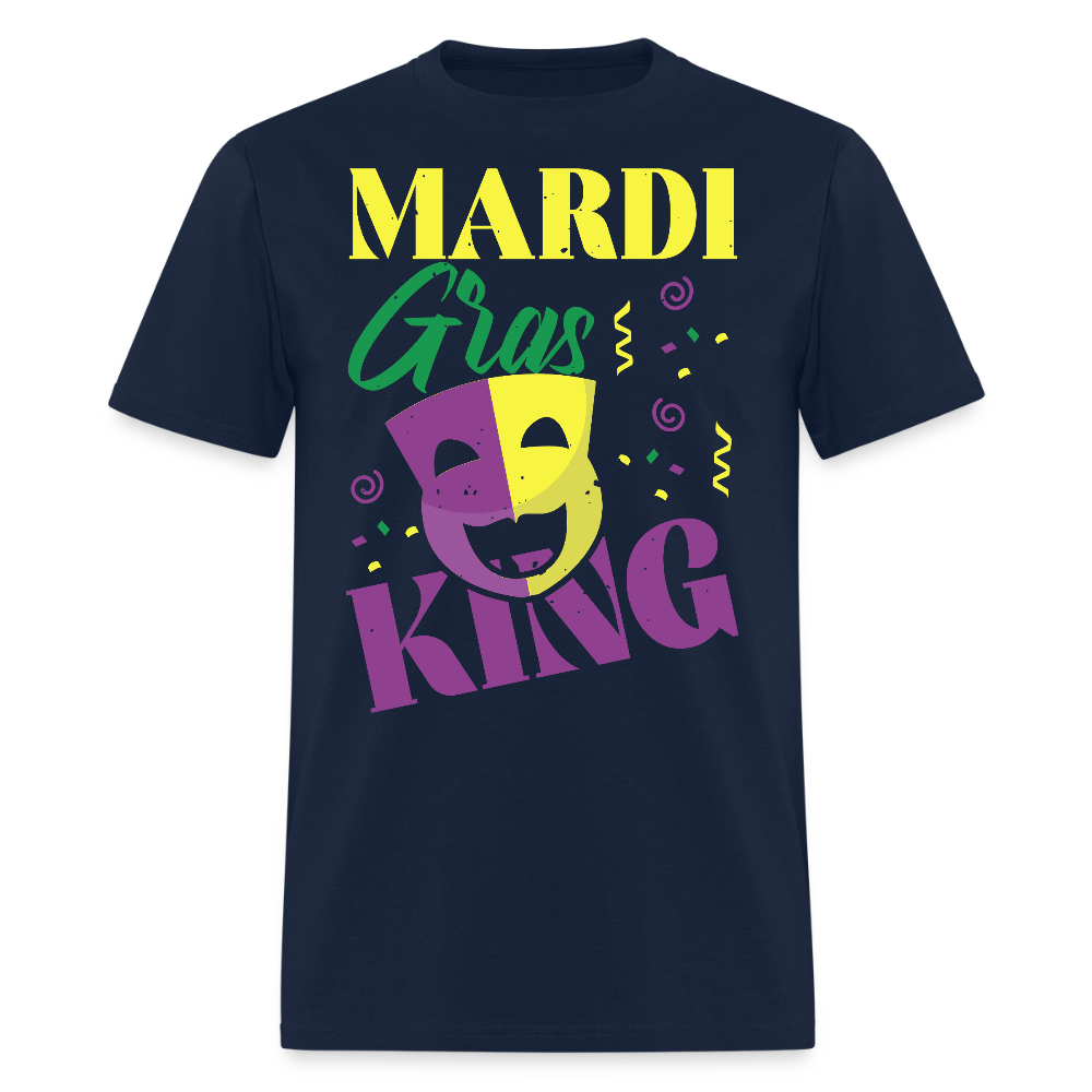 Masquerade Mask Tee Funny Mardi Gras King T-shirt - navy