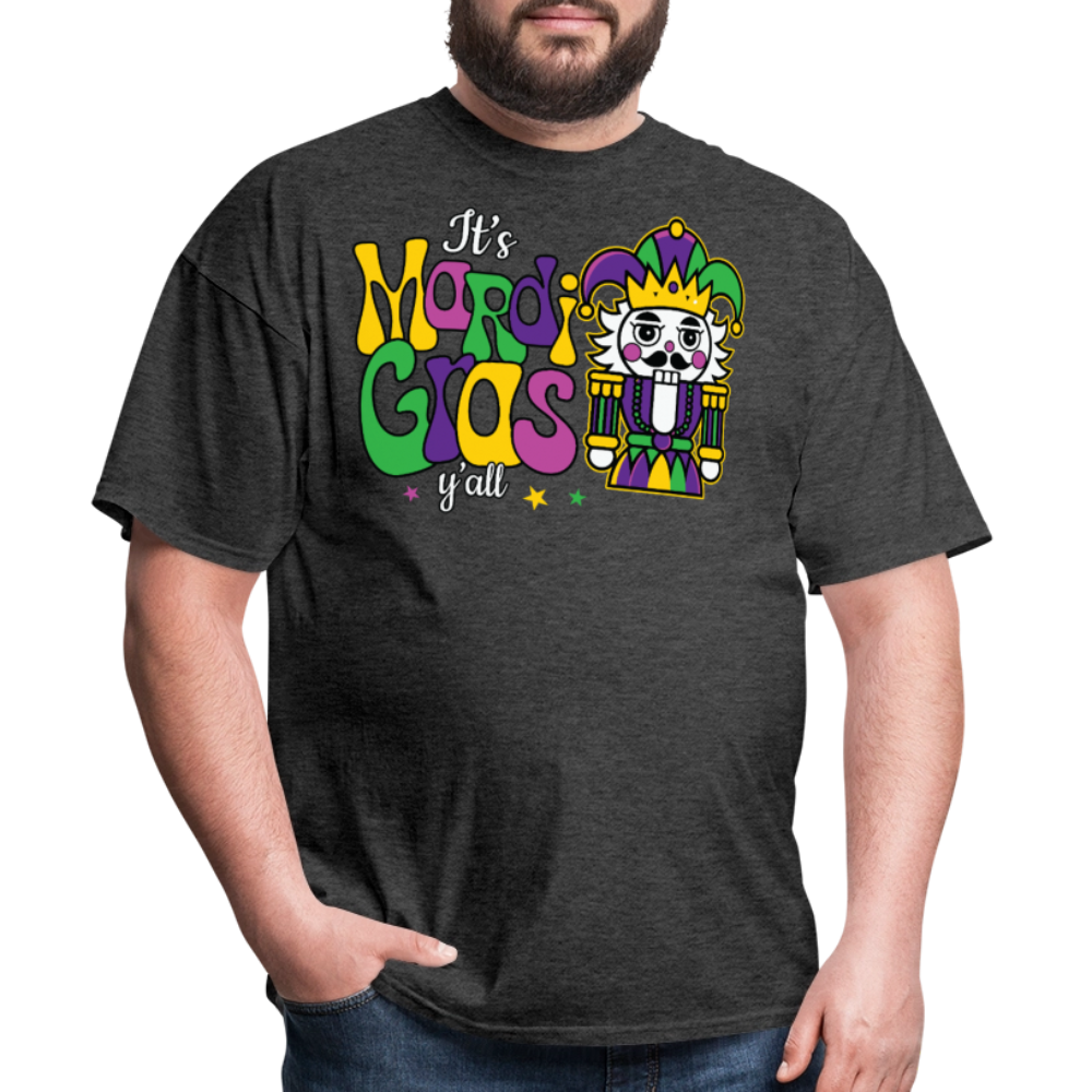 New Orleans festival Tee Mardi Gras jester T-shirt - heather black