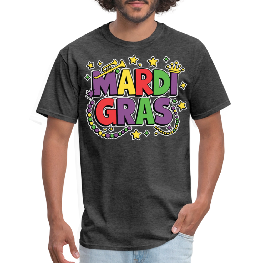 Funny Mardi Gras Shirt For Parade Lovers New Orleans Festival T-shirt - heather black