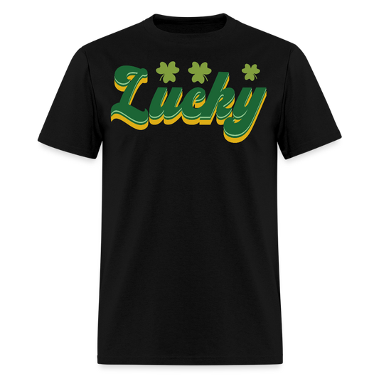 Green Shamrock Lucky Tee For St Patrick’s Day T-shirt - black