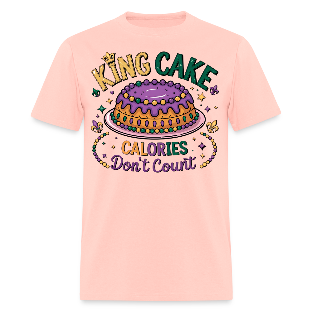 Funny King Cake Calories Don’t Count Tee Funny Mardi Gras T-shirt - blush pink 