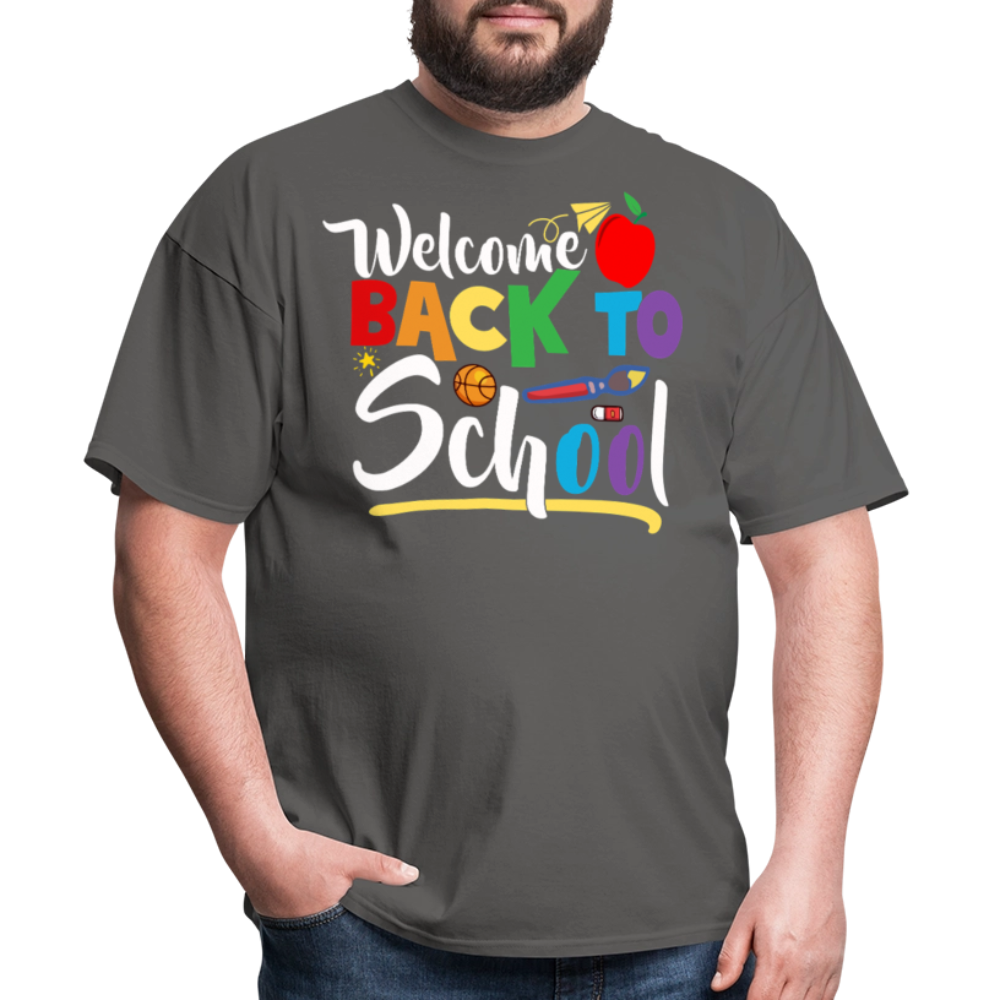 Welcome Back to School Shirt for Teachers First Day of school T-shirt - charcoal