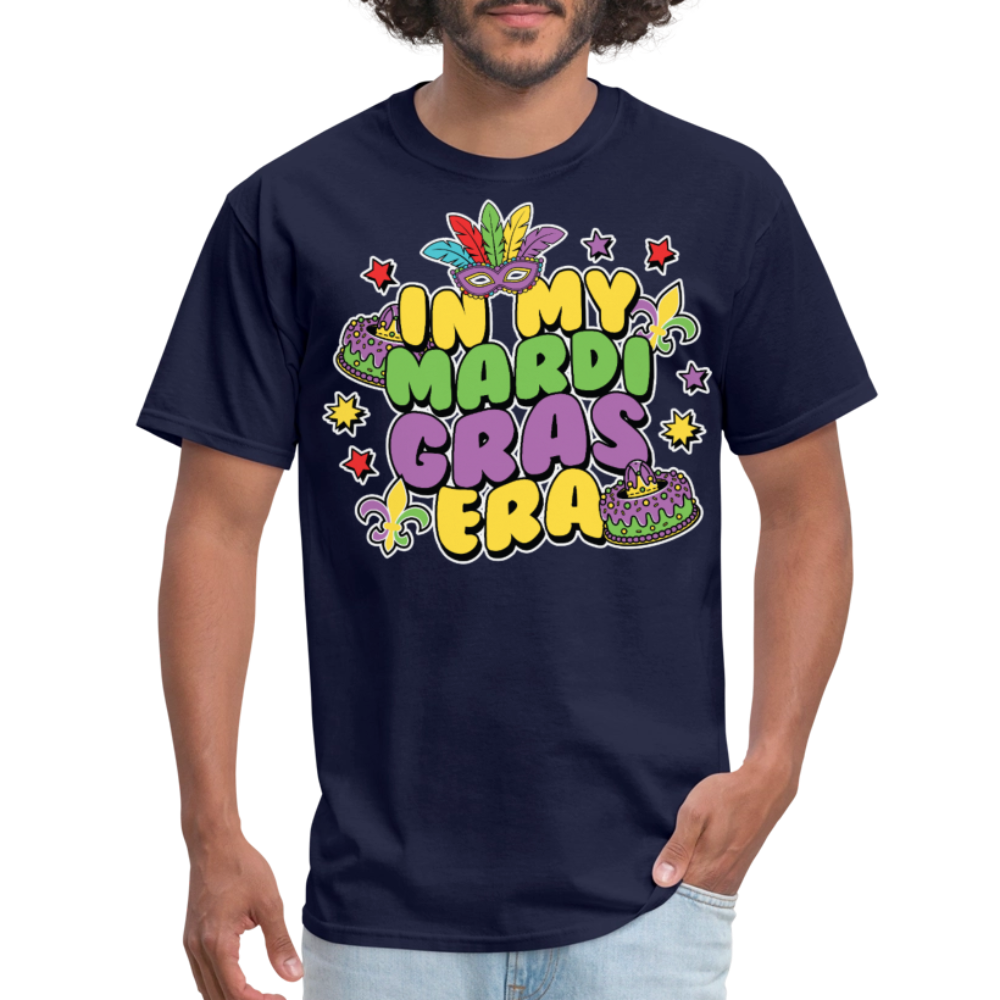 In My Mardi Gras Era Tee For Festival Goers Colorful Mardi Gras Party T-shirt - navy