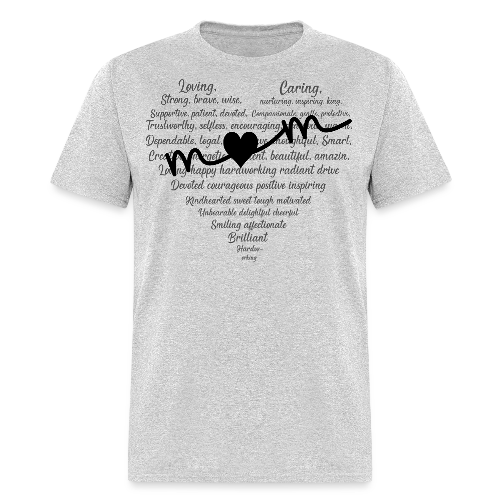 Inspirational Word Art Tee For Mother’s Day Gift T-shirt - heather gray