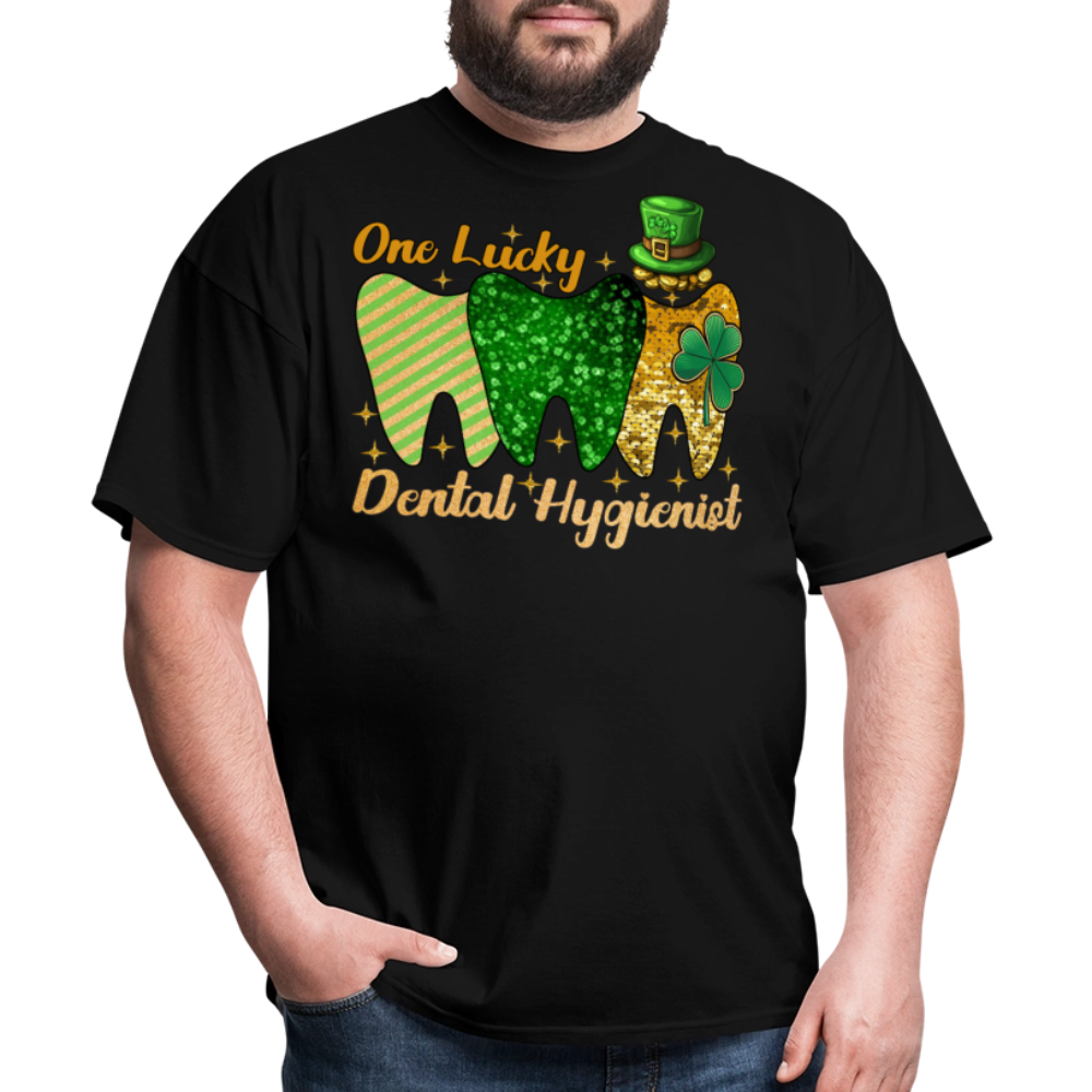 Lucky Dental Hygienist St Patrick’s Day T-shirt - black