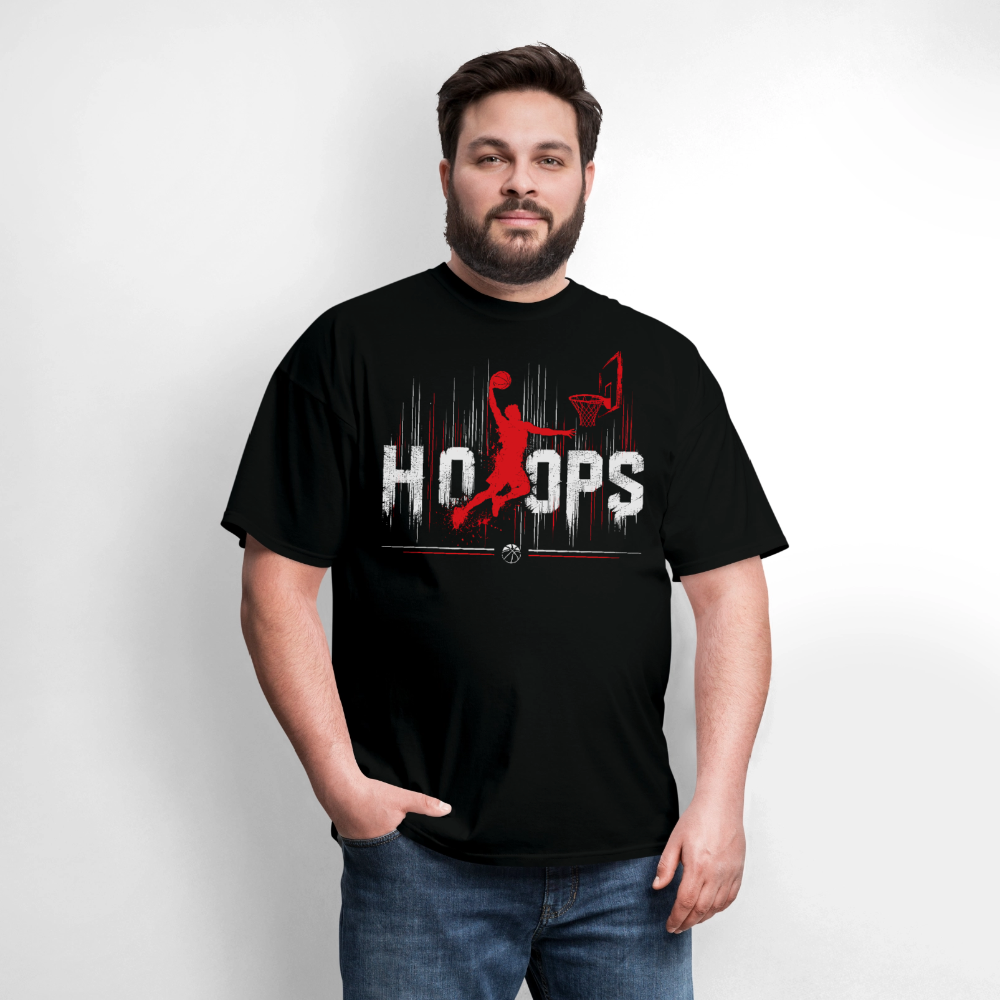 Basketball Hoops Graphic Men's T-Shirt | GILDAN 5000 - black