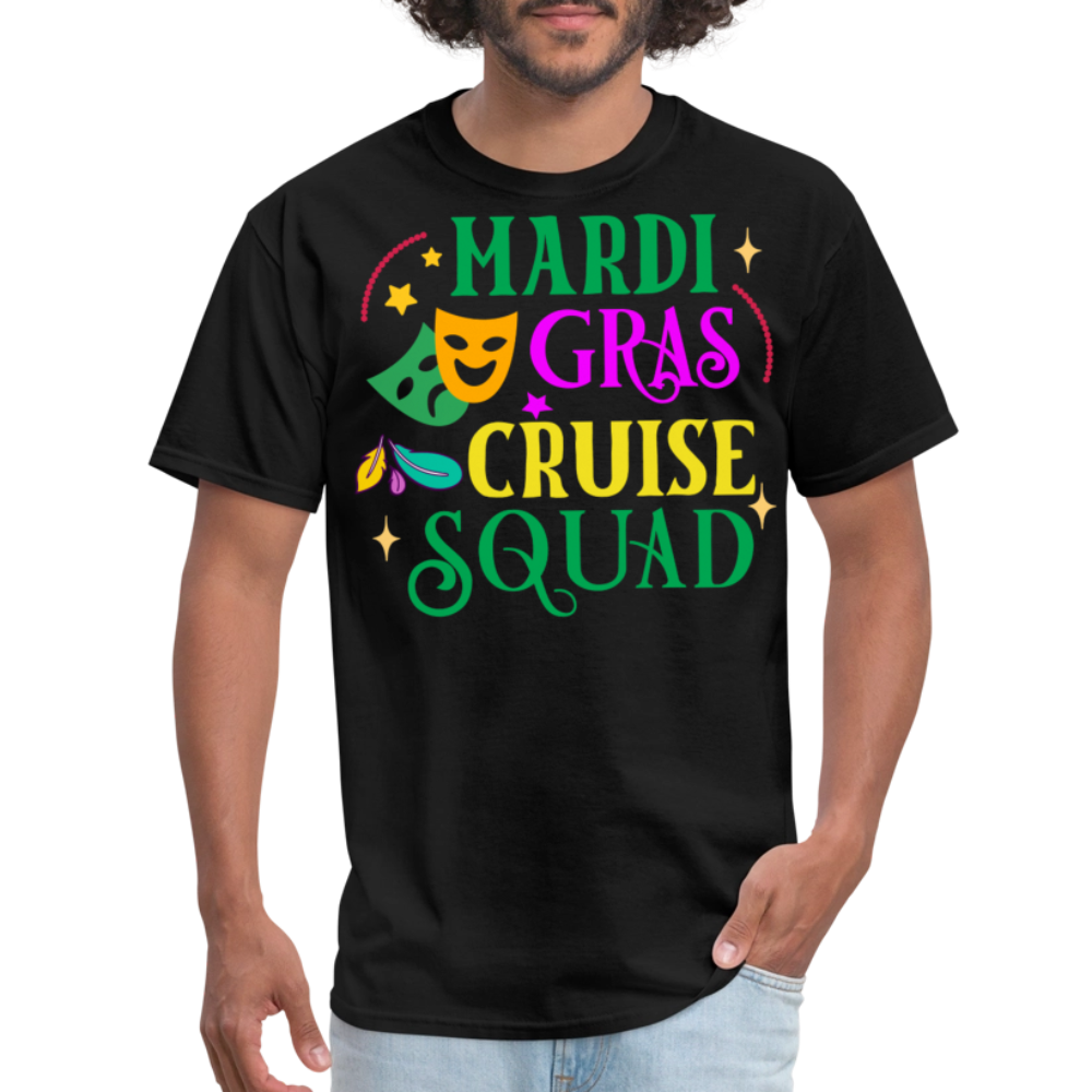 Funny Mardi Gras Cruise Squad Unisex T-shirt - black