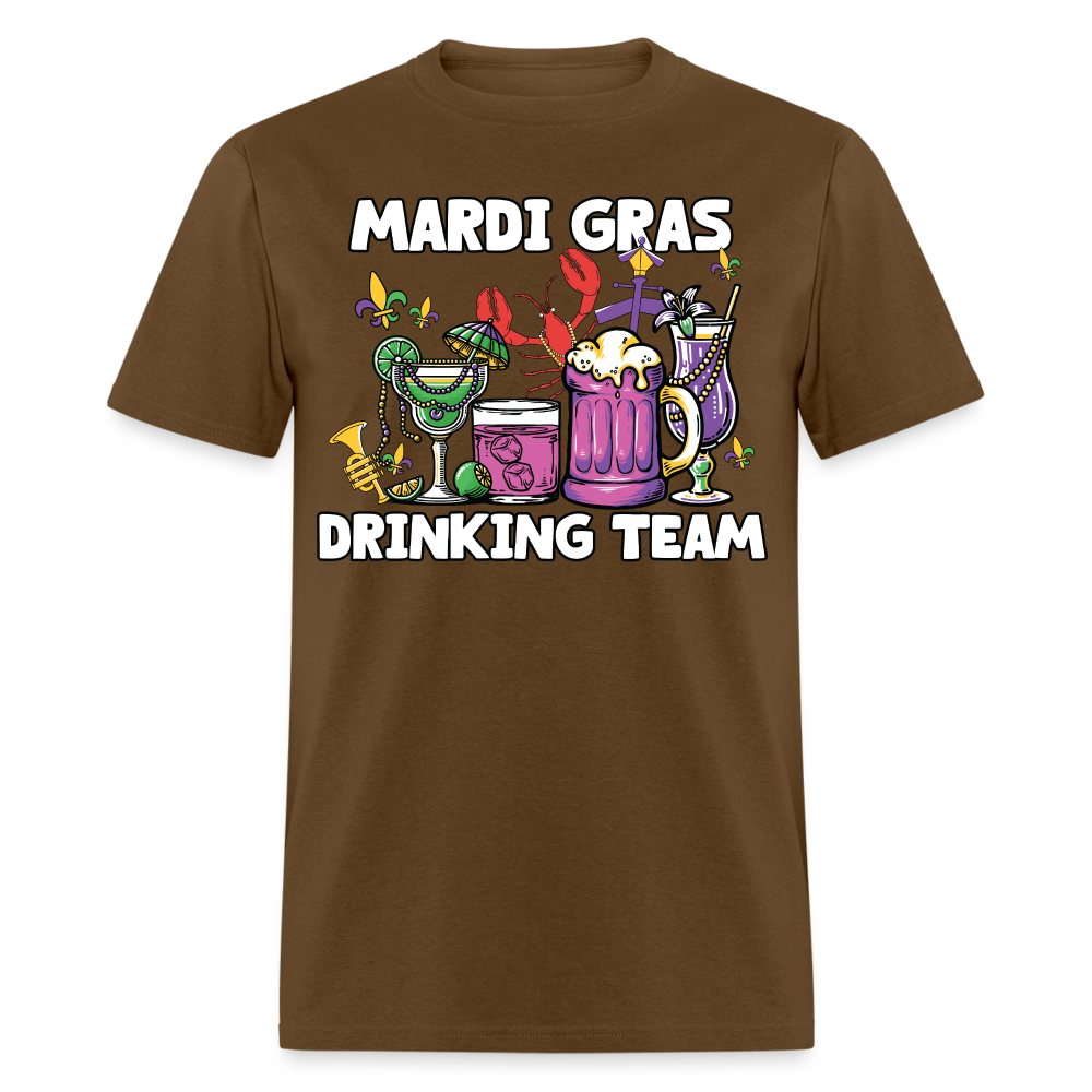 Beer And Cocktail Lover Mardi Gras Tee Mardi Gras Drinking Team T-shirt - brown