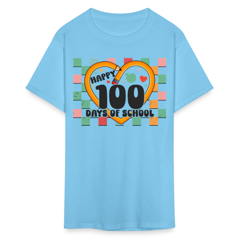 100 Days of school Shirt For Teachers Unisex Tee - aquatic blue