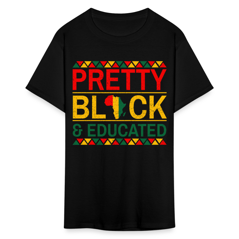 Educated Black Women Tee Pretty Black and Educated T-shirt - black