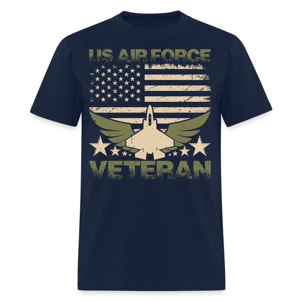 US Air Force Veteran Patriotic Military T-shirt - navy