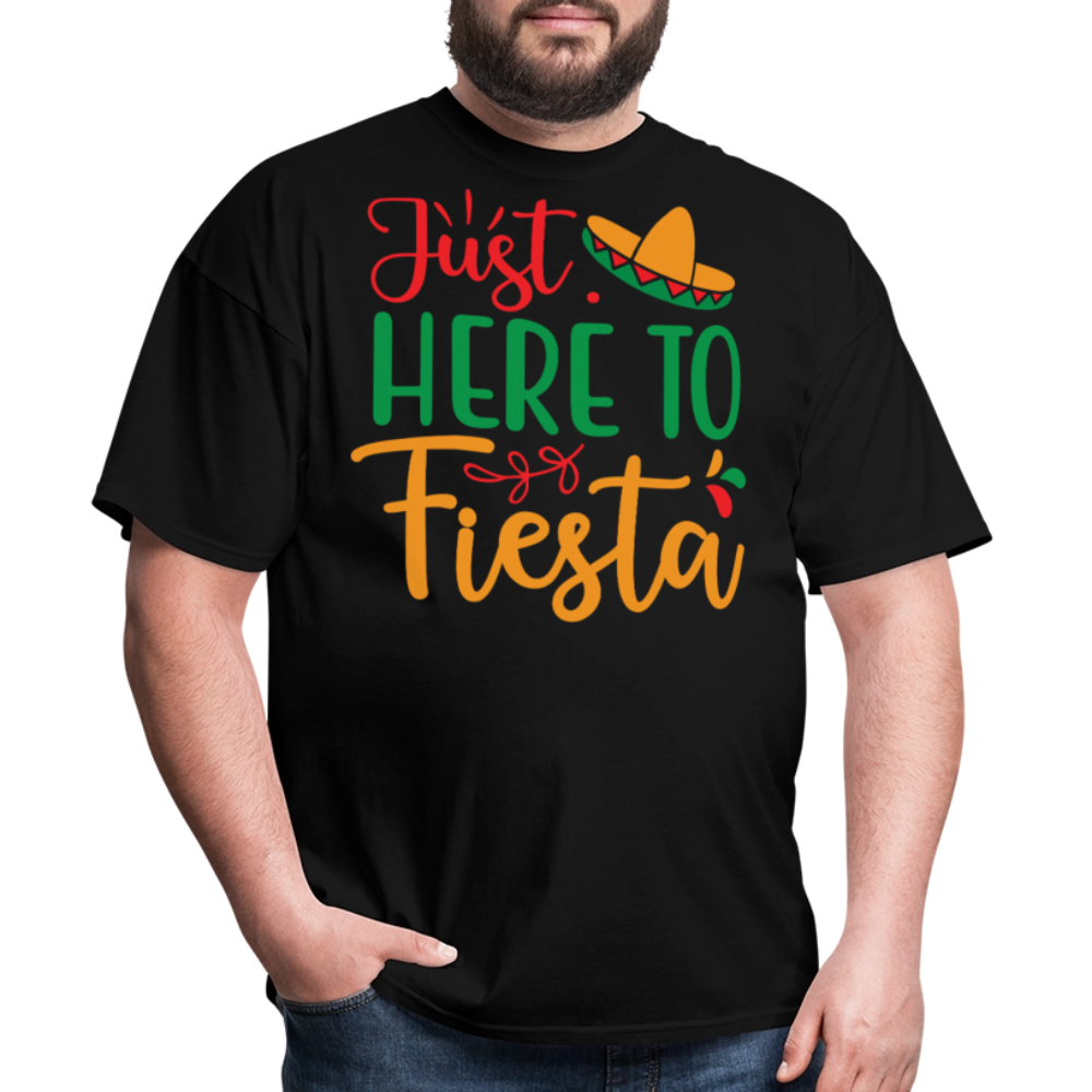 Just Here To Fiesta Mexican Party T-shirt - black