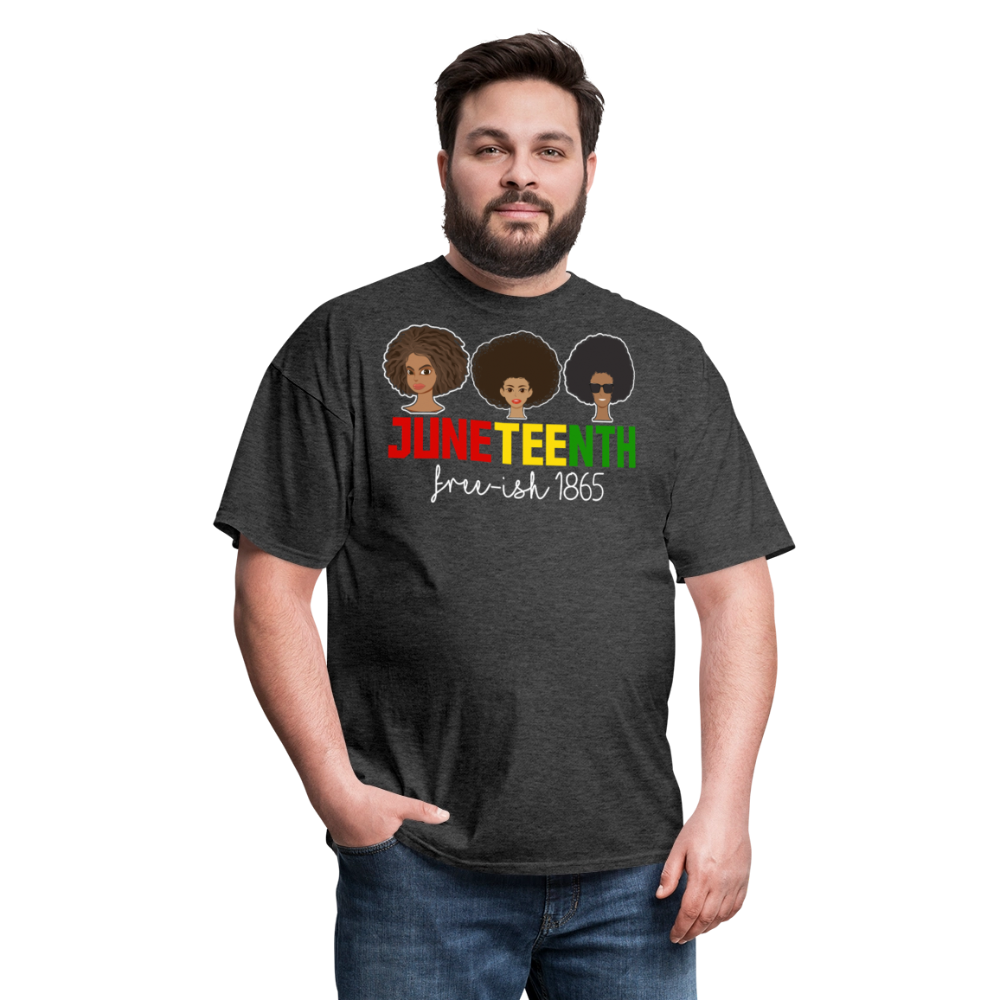 African American heritage Tee 1865 Juneteenth Free-ish T-shirt - heather black
