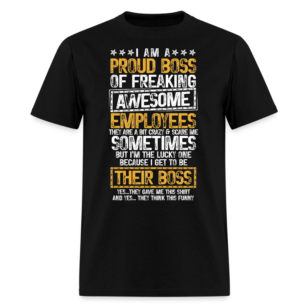 Gifts For Awesome Bosses Funny Boss Appreciation T-Shirt - black
