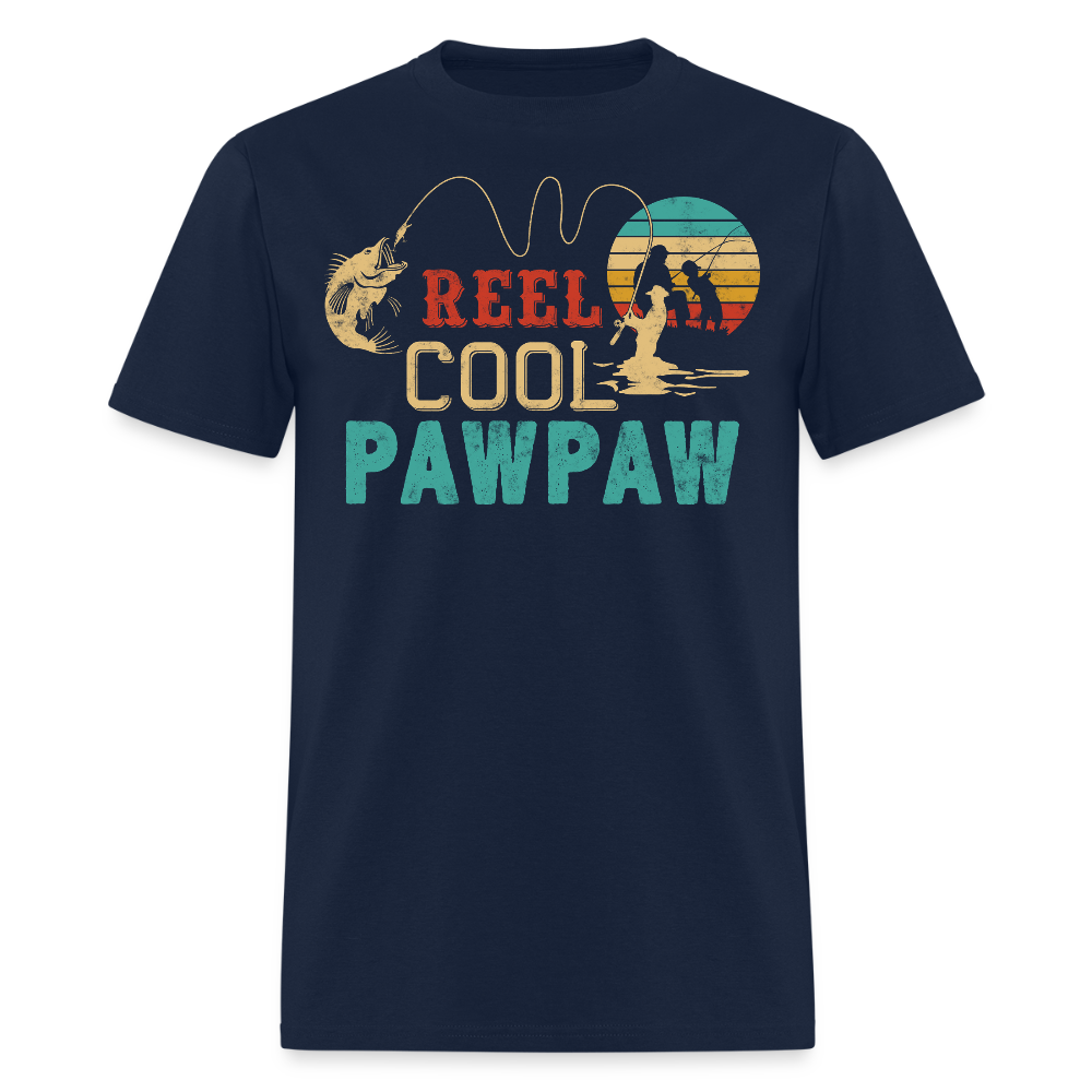 Reel Cool Pawpaw Grandpa Fishing Lover T-shirt - navy