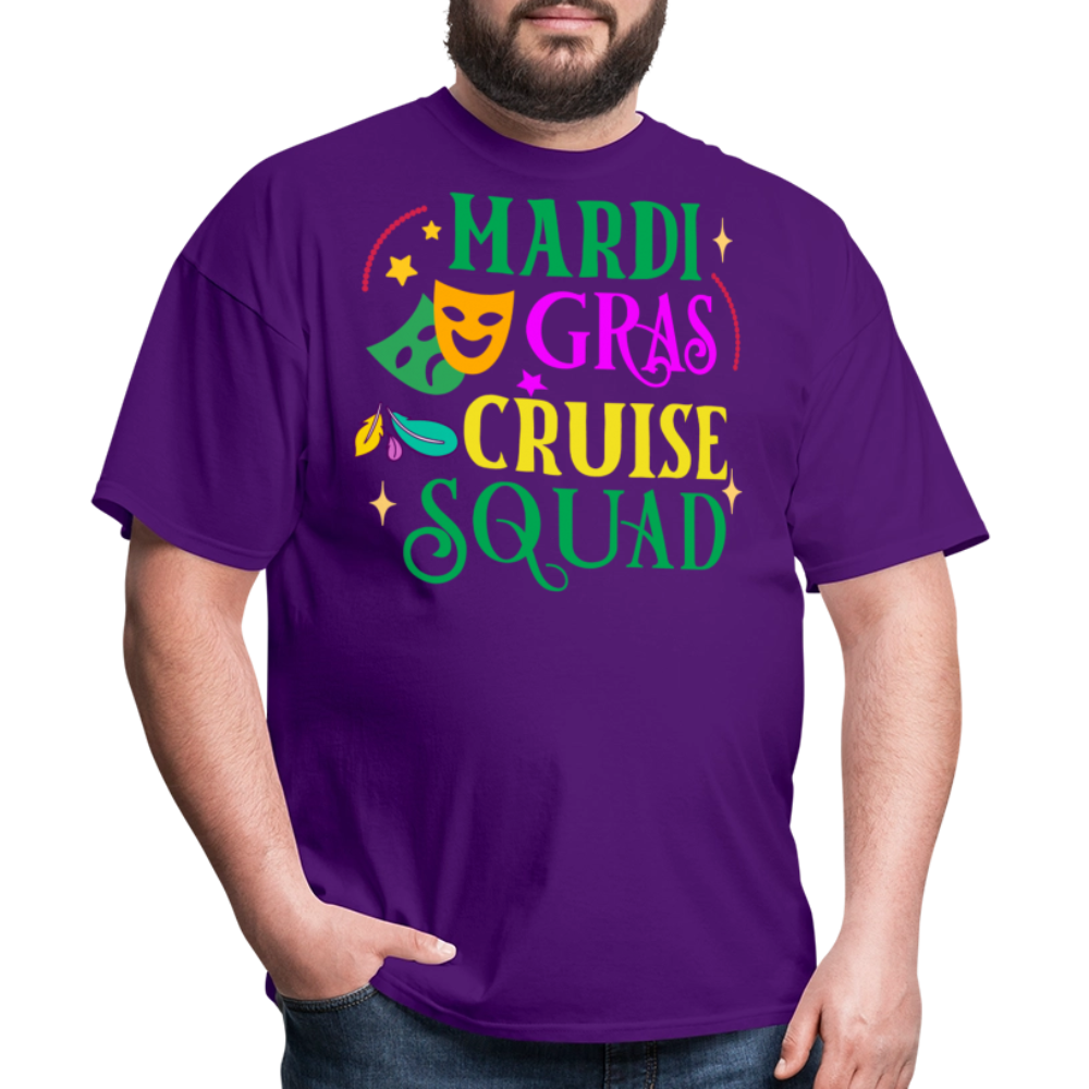 Funny Mardi Gras Cruise Squad Unisex T-shirt - purple