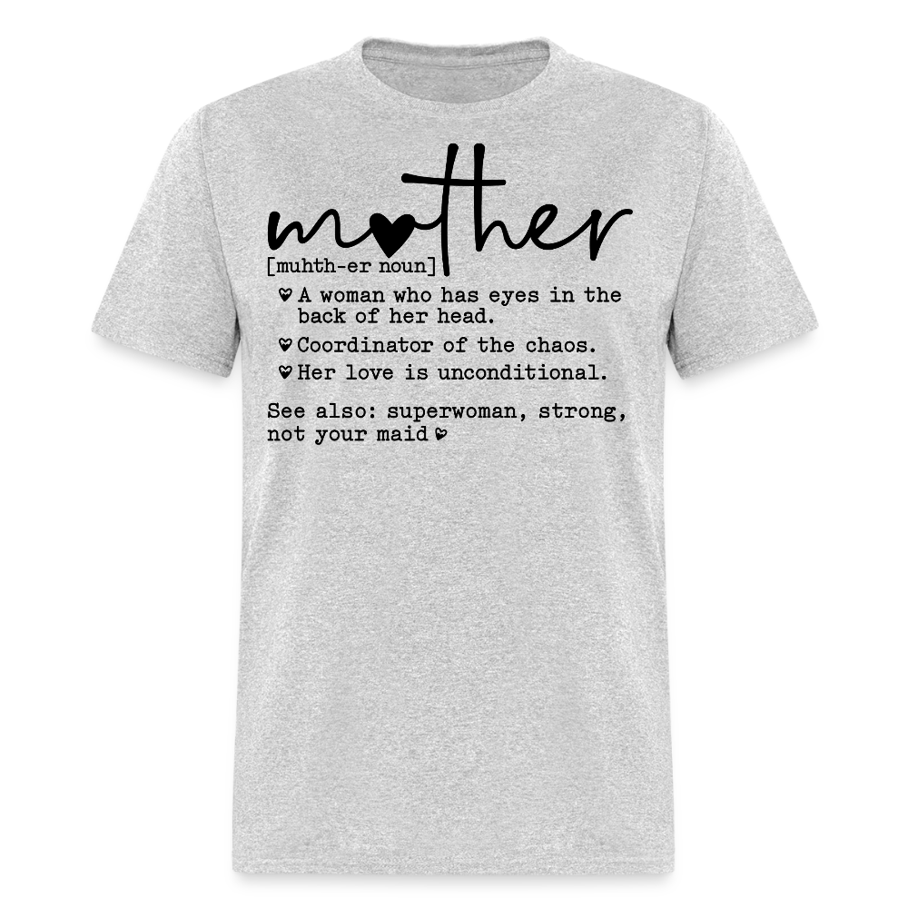 Strong Mom Definition Tee Mother's Day Gift T-shirt - heather gray