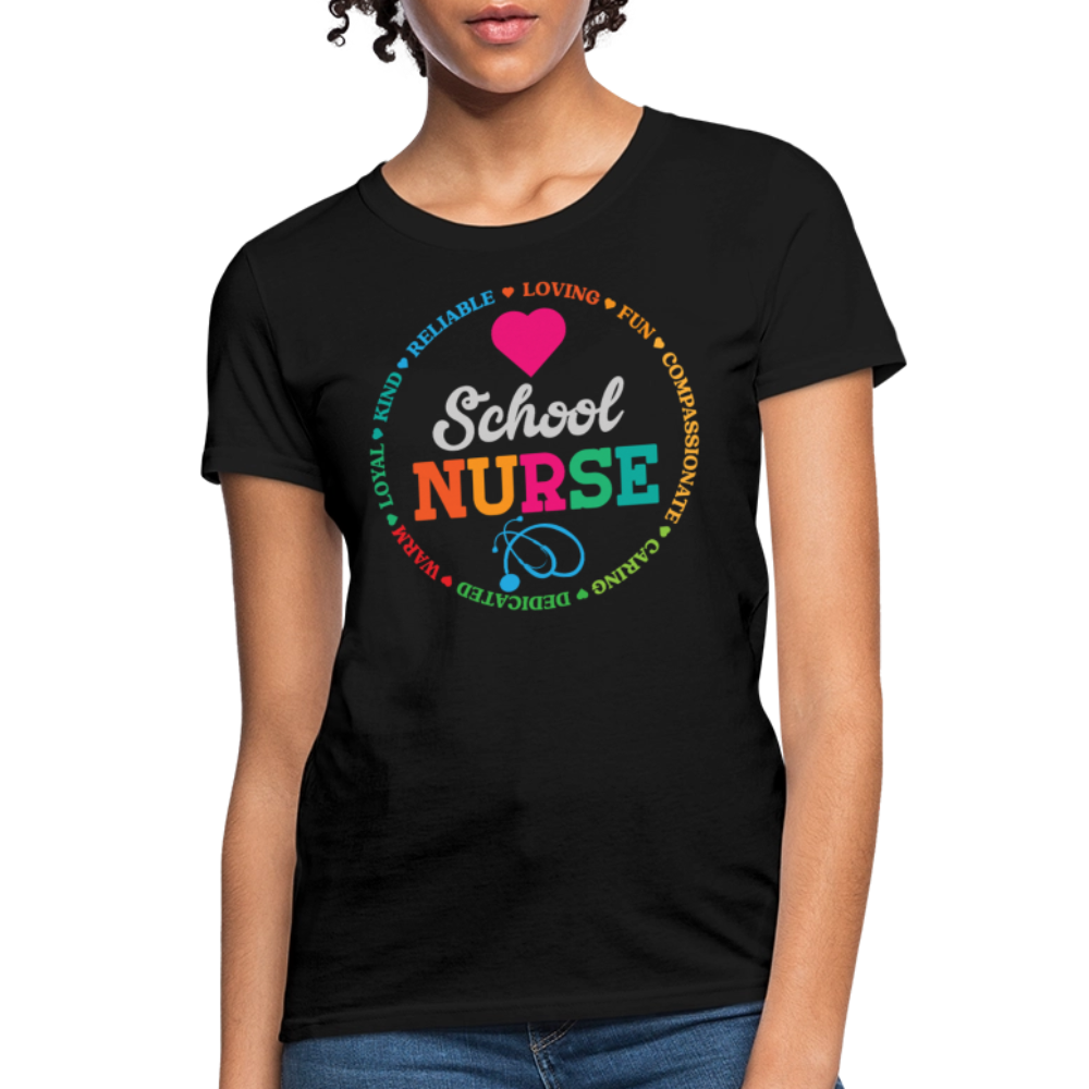 School Nurse Appreciation Gift T-Shirt - black