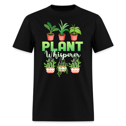 Plant Whisper Funny Plant Lovers Gardener T-Shirt - black