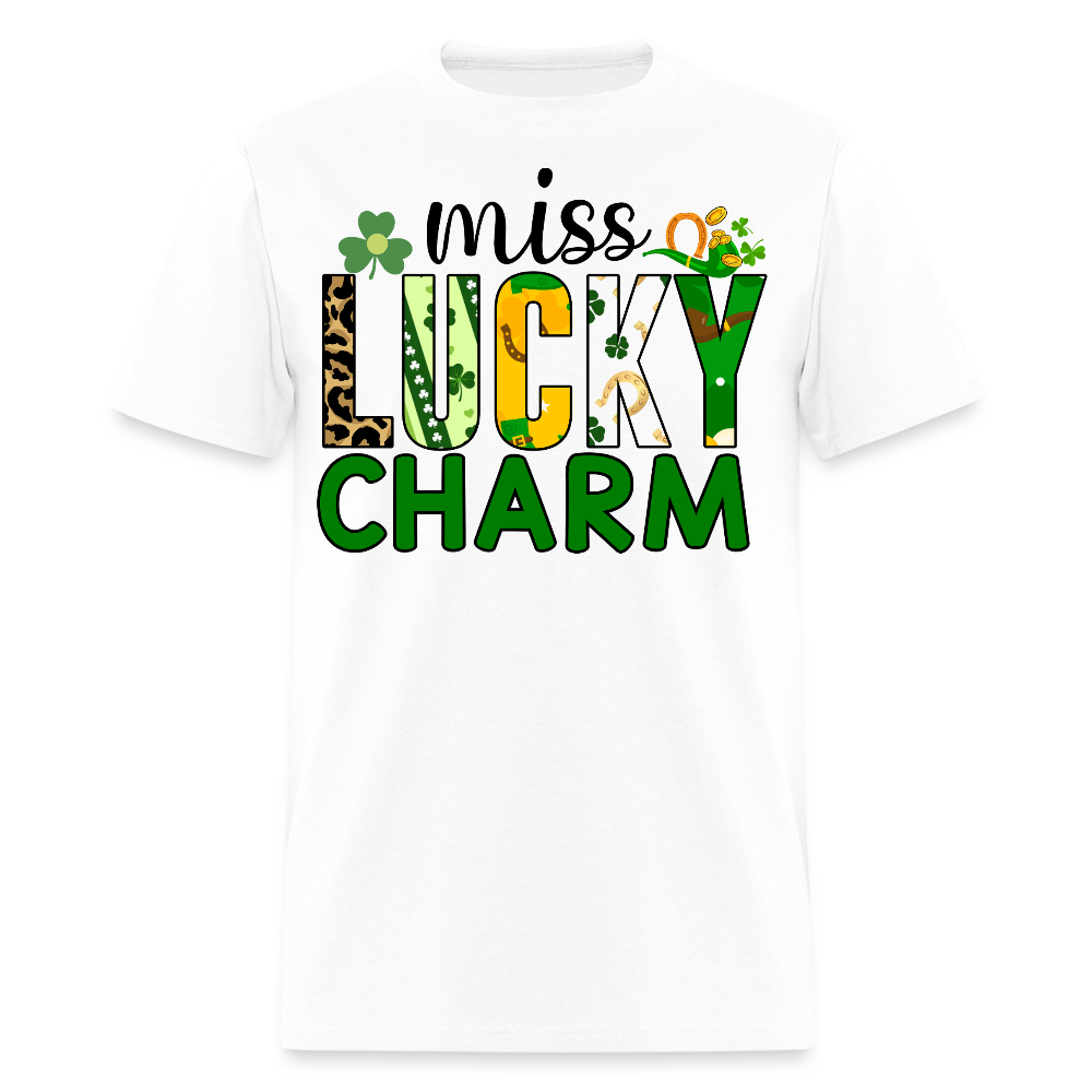 Miss Lucky Charm St Patrick’s Day T-shirt - white