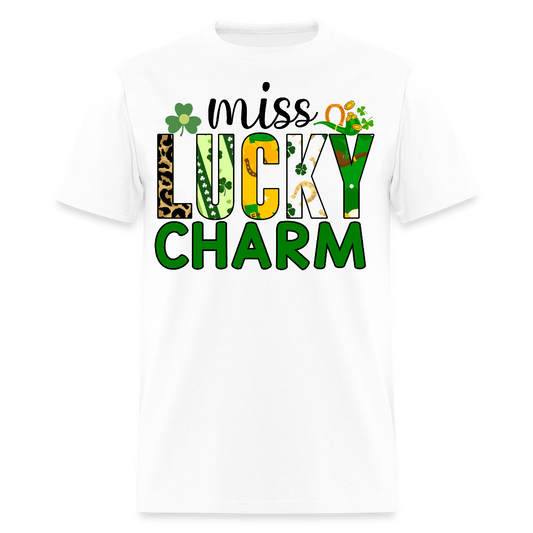 Miss Lucky Charm St Patrick’s Day T-shirt - white
