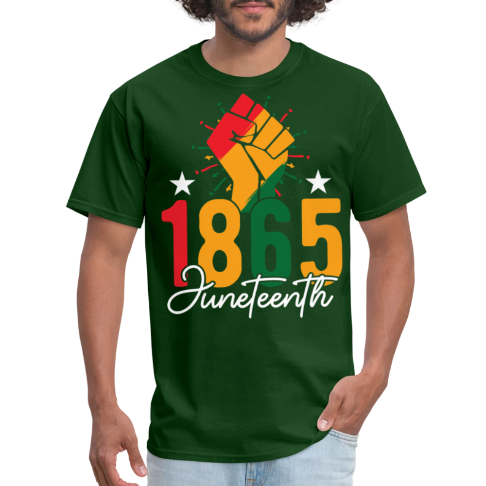 Best Black pride Tee 1865 Black Liberation T-shirt - forest green