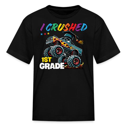 Monster Truck Graduation 1st Grade T-Shirt - black