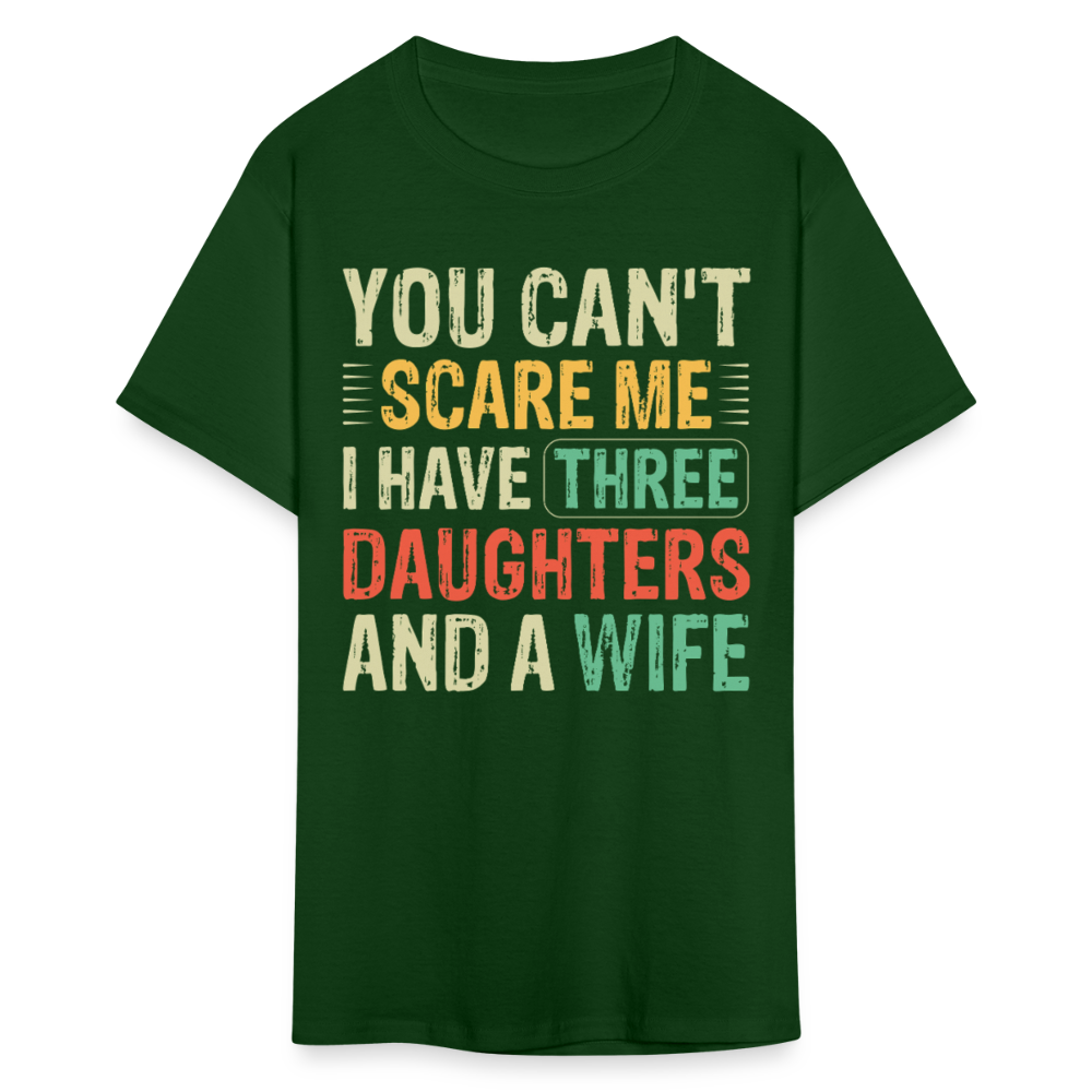 Best Gift For A Father Of Three Daughters And A Wife Unisex T-shirt - forest green