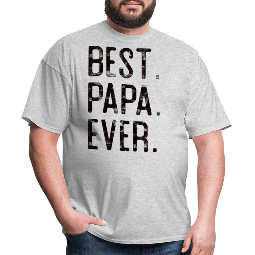 Papa Gift Tee For Birthday T-shirt - heather gray
