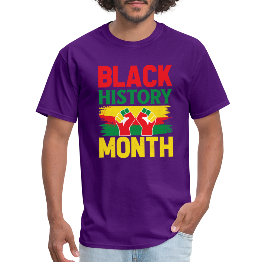 African American Pride Apparel for Black History Month T-Shirt - purple