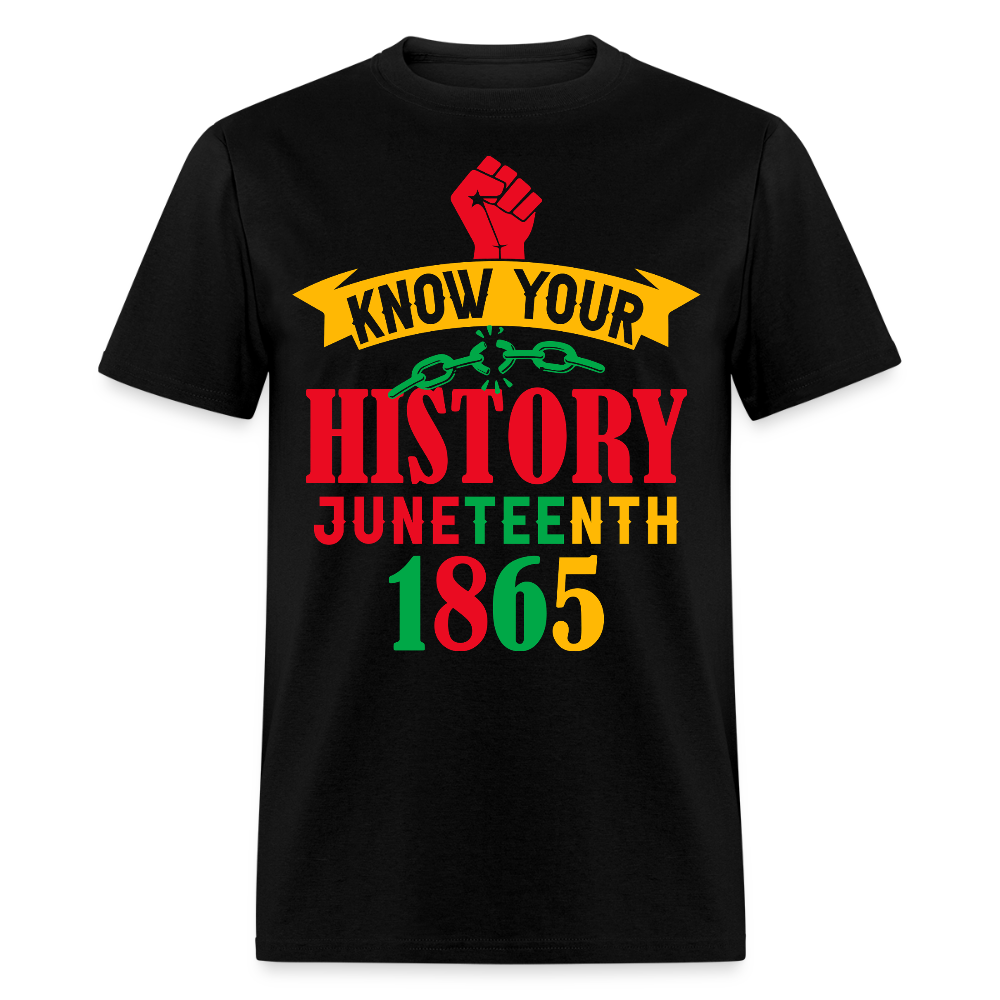 Know Your History Juneteenth 1865 T-shirt - black