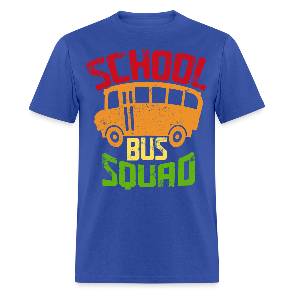 Vintage School Bus Tee for Drivers & Staff School Bus Squad T-shirt - royal blue