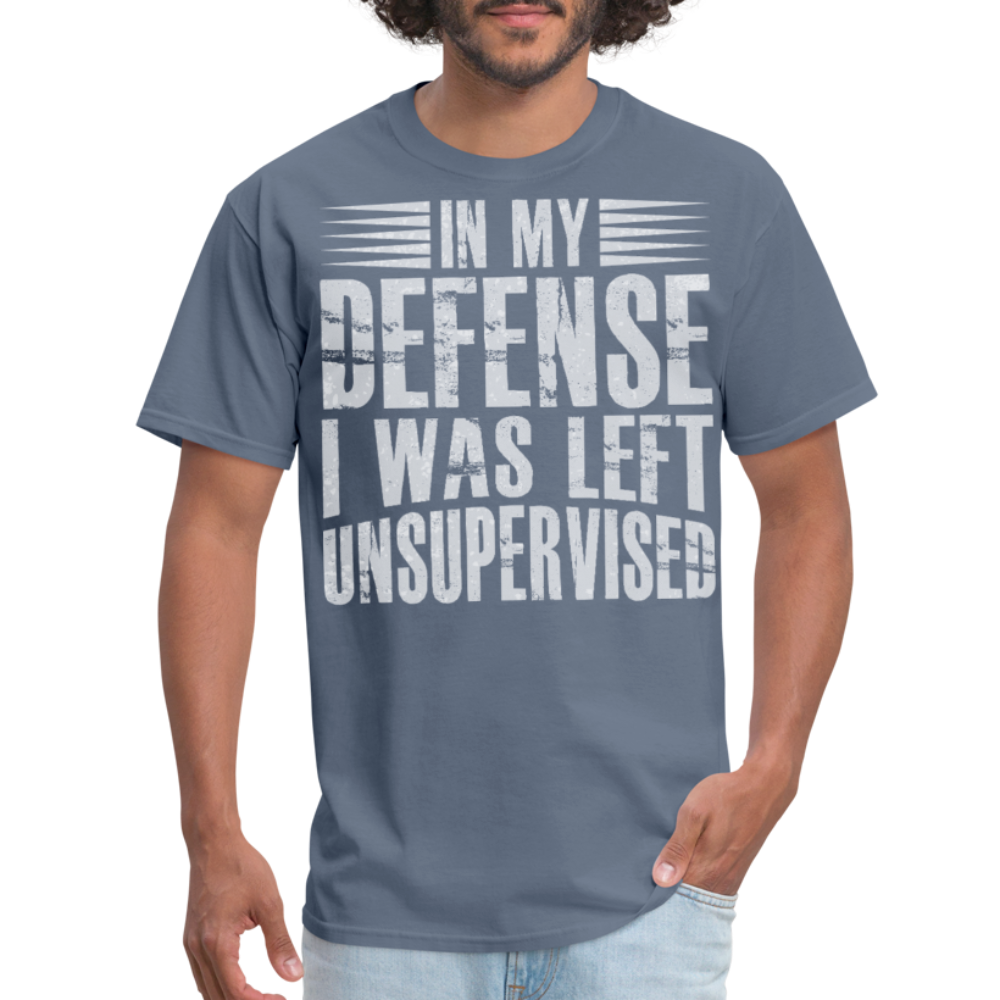 Unique In My Defense Graphic Tees Unisex Classic T-Shirt - denim