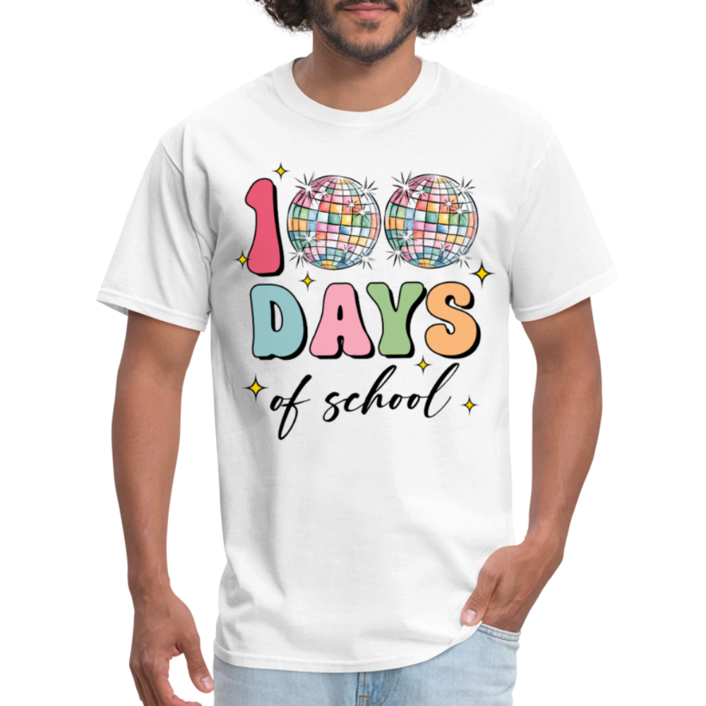 Colorful Teacher Appreciation Gifts Best 100Days Of School T-shirt - white