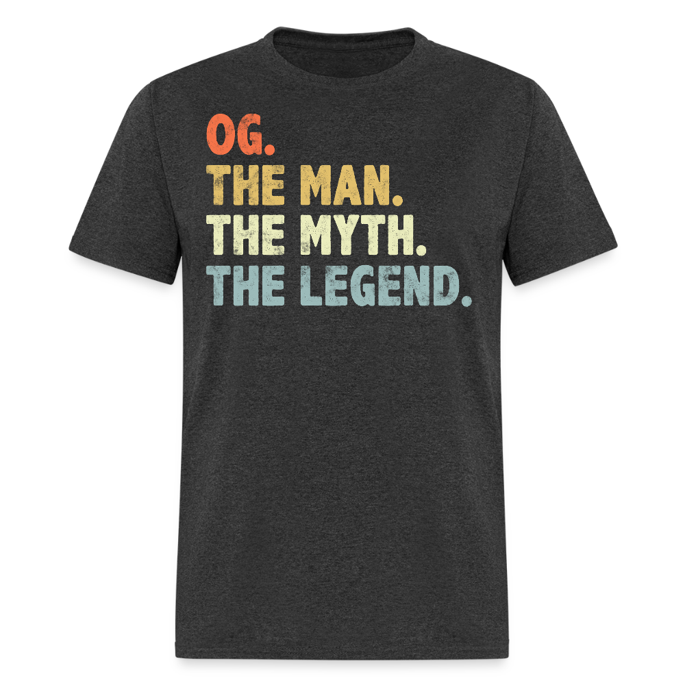OG The Man The Myth The Legend Father's Day Gift T-shirt - heather black