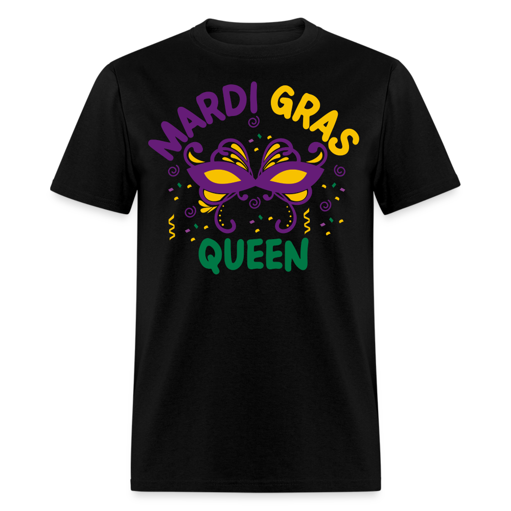 Funny Mardi Gras Shirts For Ladies Mardi Gras Queen T-shirt - black