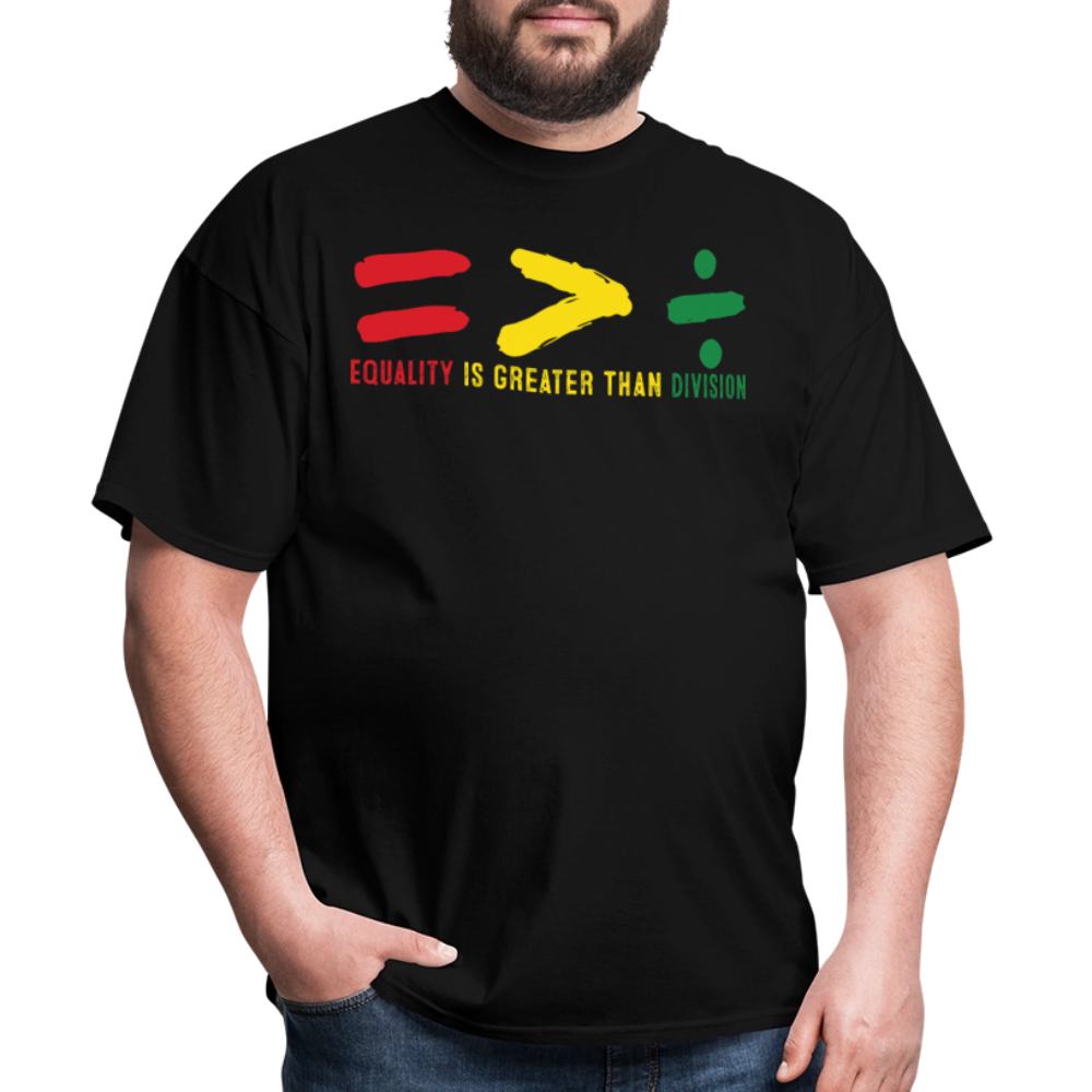 Black History Month Tee Equality Over Division T-Shirt - black