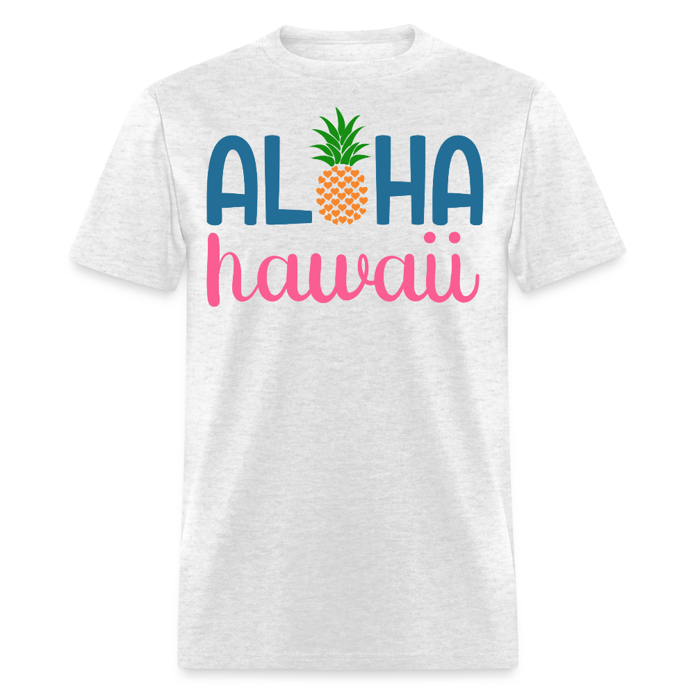 Cute Aloha Hawaii Pineapple T-shirt - light heather gray