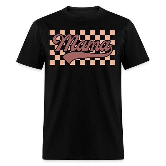 Retro Mama Tee Vintage Style Mom T-shirt - black