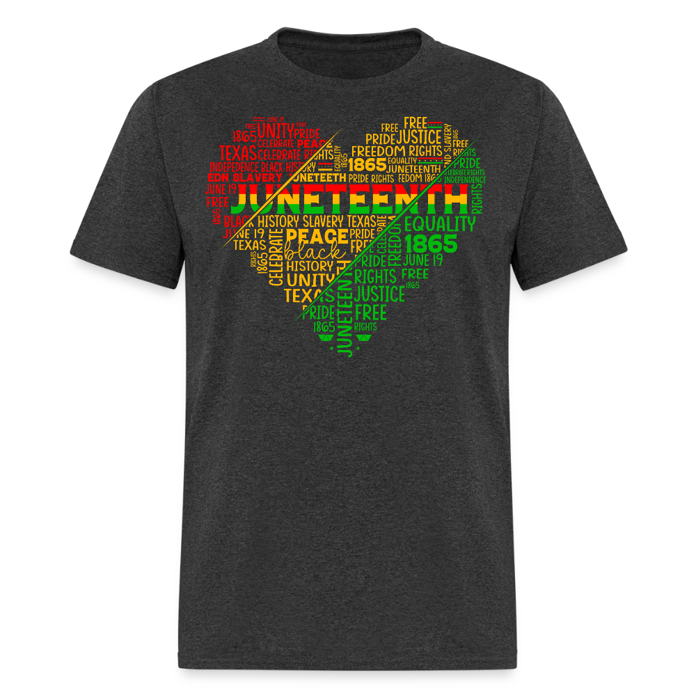 Juneteenth Freedom Celebration Tee Black History Pride T-shirt - heather black