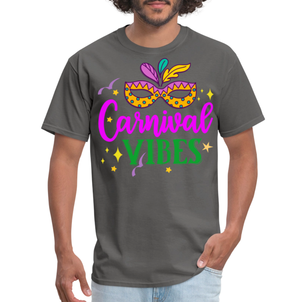 Masquerade Mask Festival Tee Mardi Gras Carnival T-shirt - charcoal