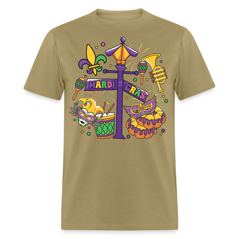 Funny And Festive Mardi Gras Outfit Mardi Gras Party T-Shirt - khaki