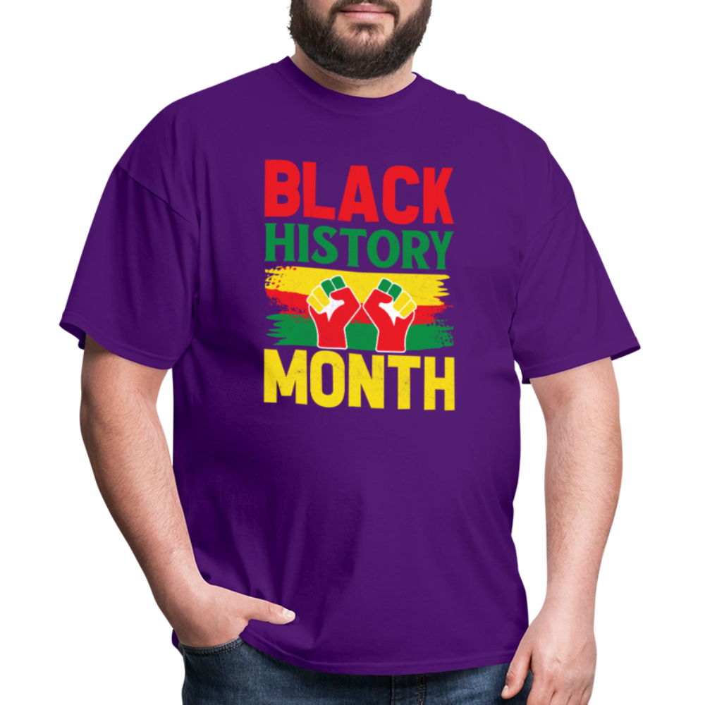 African American Pride Apparel for Black History Month T-Shirt - purple