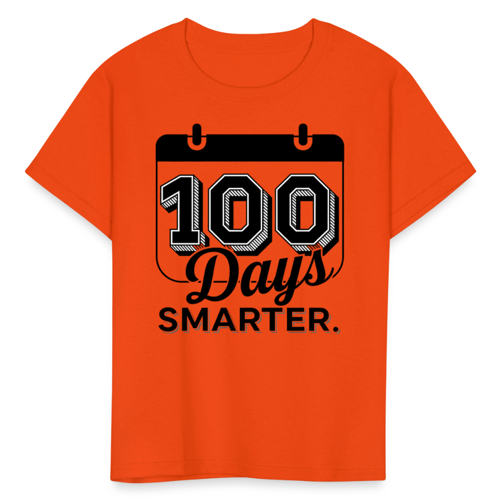 100 Days Smarter Shirt For Students 100th Days Celebration T-shirt - orange