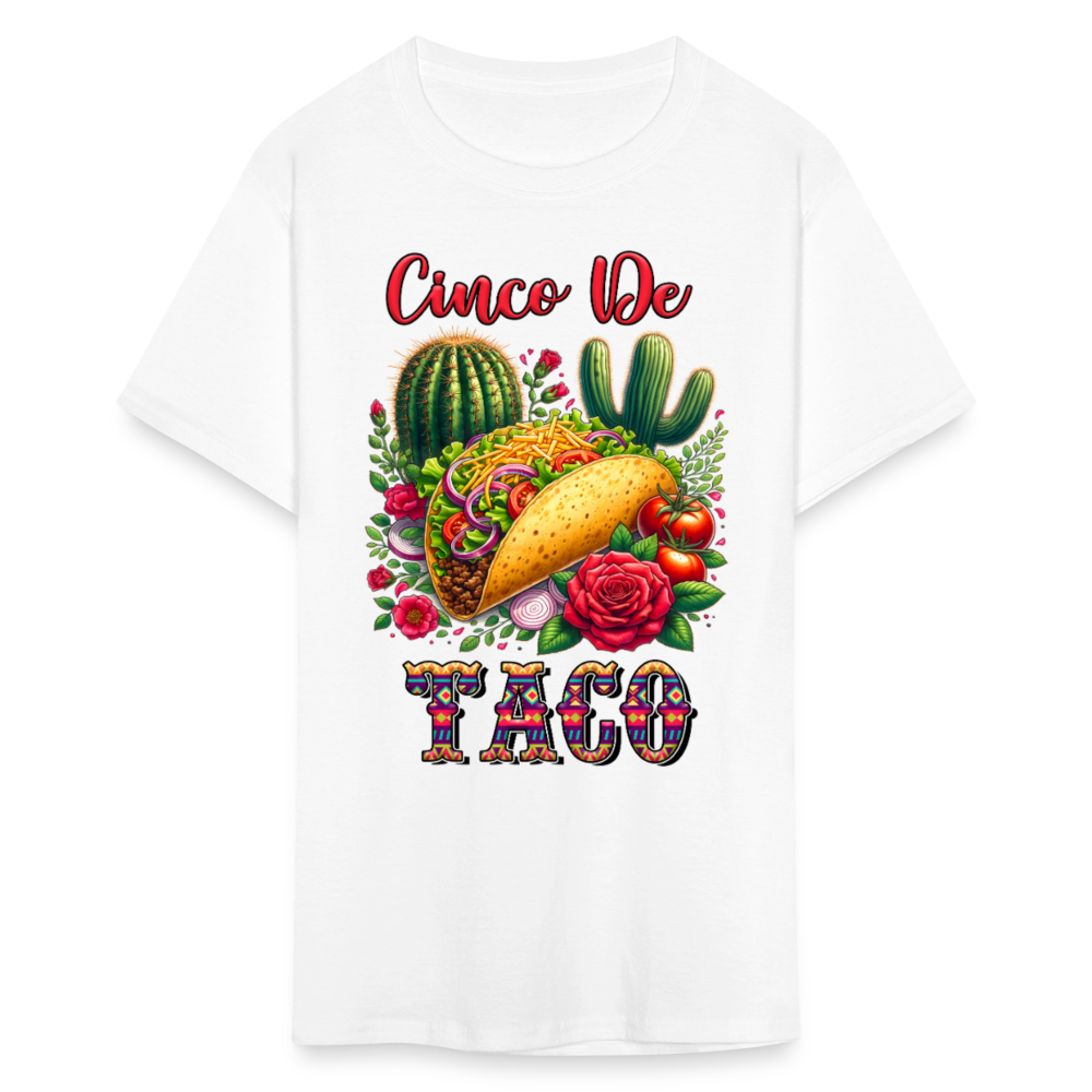 Funny Mexican Food Tee Cinco de Mayo Taco T-shirt - white